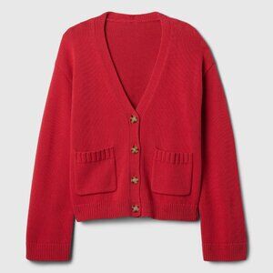 POCKET CARDIGAN SWEATER IN RED | GAP